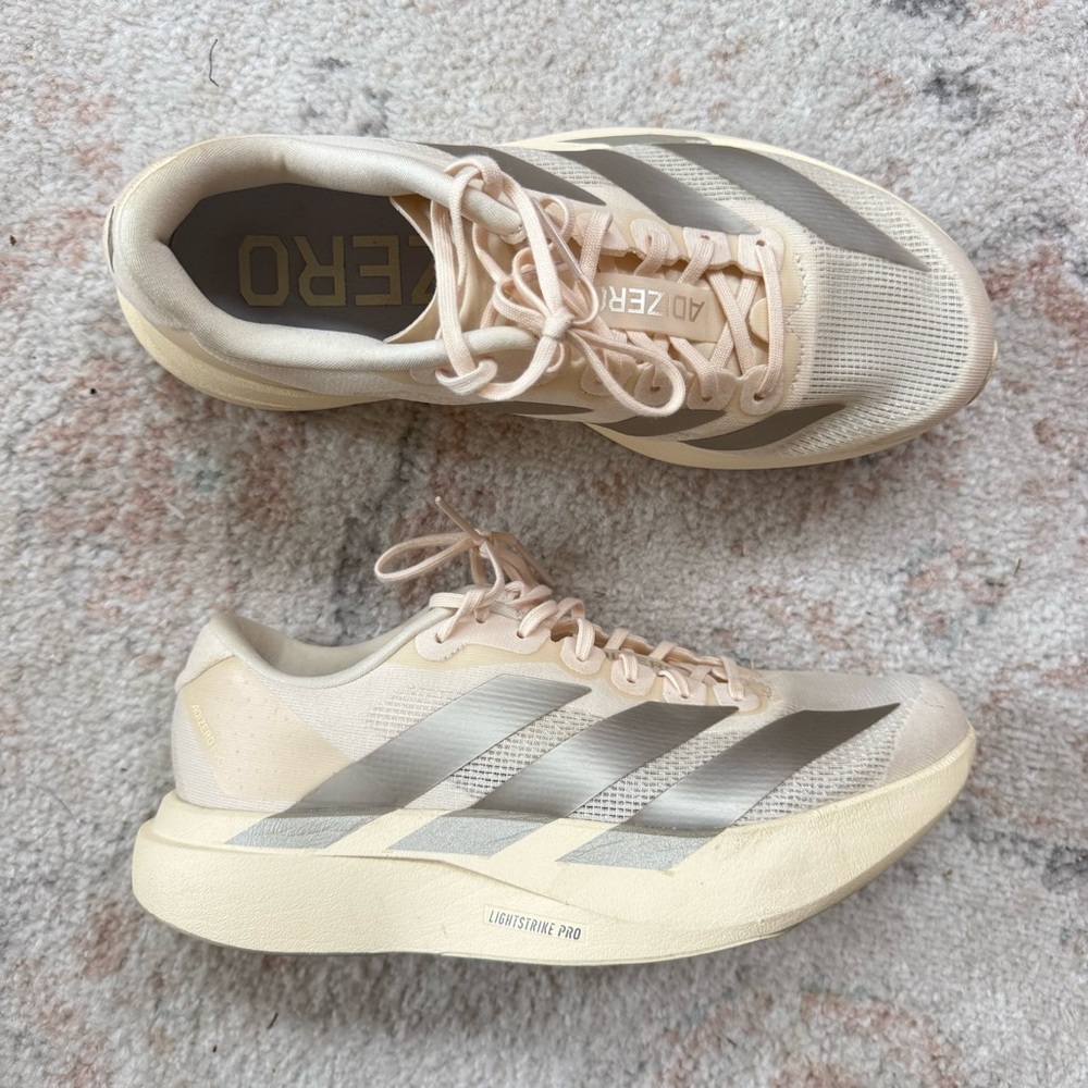 Adidas Adizero Evo SL Cream Running Shoes Womens 8